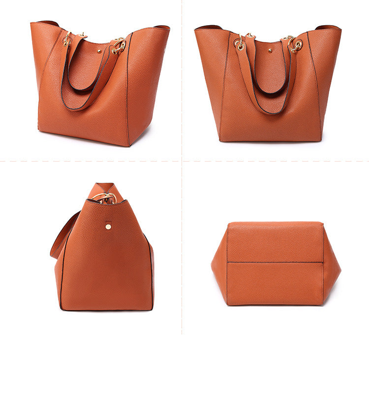 2022 new lychee pattern fashion bag super large capacity women's bag shoulder bag handbag hobo bag tote bag