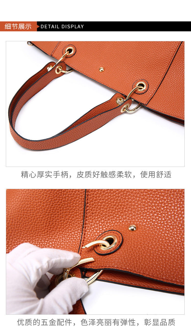 2022 new lychee pattern fashion bag super large capacity women's bag shoulder bag handbag hobo bag tote bag
