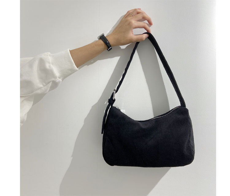 2022 new Korean version of the corduroy armpit bag high-end women's bag shoulder bag handbag
