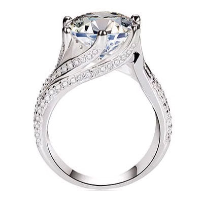 Moissanite ring for women S925 sterling silver 3 carat