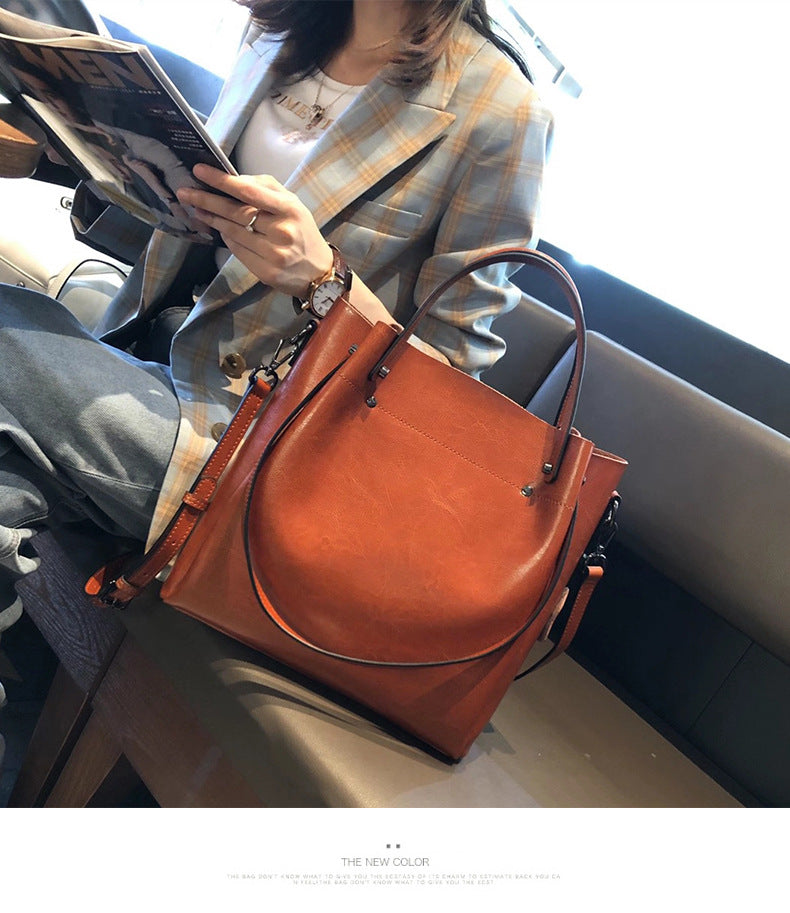 Cowhide bags for women 2024 new single shoulder bag handbag crossbody bag women high-end light luxury large capacity genuine leather women's bag