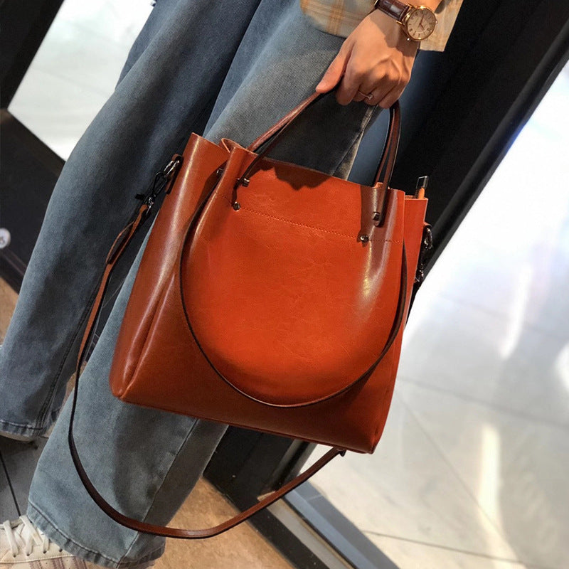 Cowhide bags for women 2024 new single shoulder bag handbag crossbody bag women high-end light luxury large capacity genuine leather women's bag