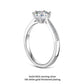 Micro-set six-claw S925 sterling silver ring women's moissanite wedding ring 1 carat