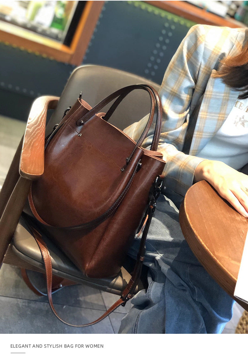 Cowhide bags for women 2024 new single shoulder bag handbag crossbody bag women high-end light luxury large capacity genuine leather women's bag