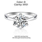 Six claw moissanite ring for women s925 sterling silver