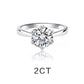 Six claw moissanite ring for women s925 sterling silver