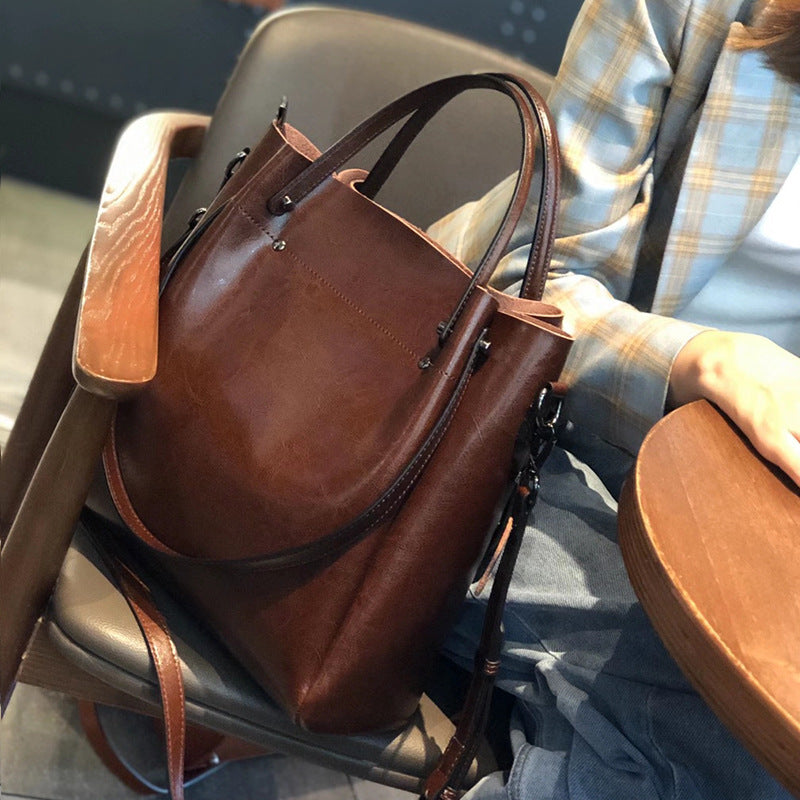 Cowhide bags for women 2024 new single shoulder bag handbag crossbody bag women high-end light luxury large capacity genuine leather women's bag