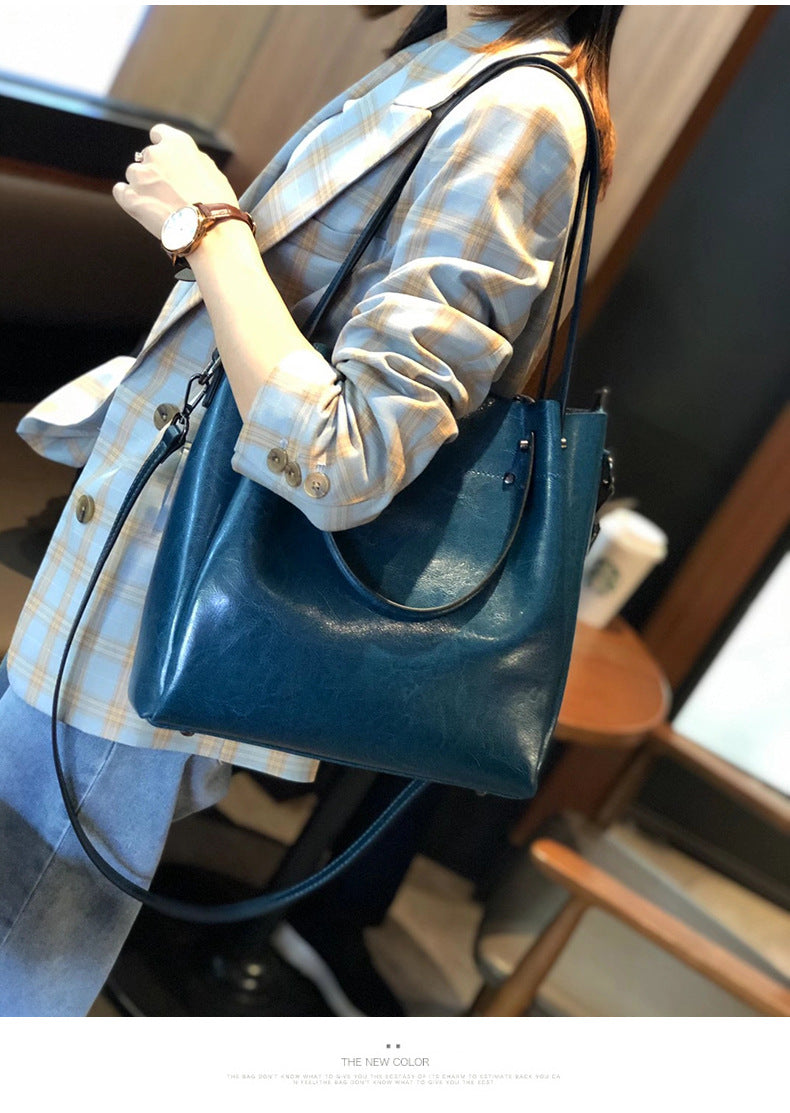 Cowhide bags for women 2024 new single shoulder bag handbag crossbody bag women high-end light luxury large capacity genuine leather women's bag