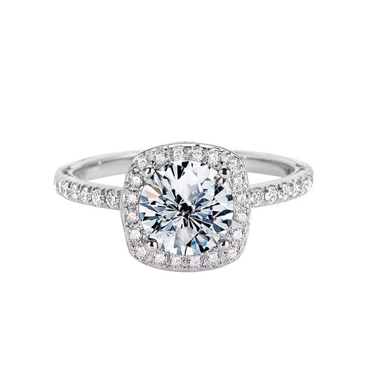 moissanite ring women's sterling silver ring