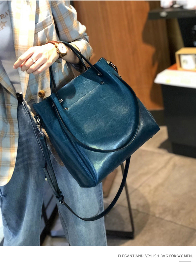 Cowhide bags for women 2024 new single shoulder bag handbag crossbody bag women high-end light luxury large capacity genuine leather women's bag