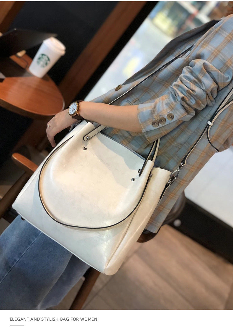 Cowhide bags for women 2024 new single shoulder bag handbag crossbody bag women high-end light luxury large capacity genuine leather women's bag