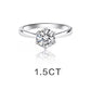 Six claw moissanite ring for women s925 sterling silver