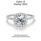 moissanite ring women's sterling silver ring