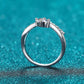 S925 sterling silver micro-inlay light luxury closed moissanite ring for women