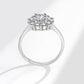 Imitation Moissanite Diamond Ring Eight Hearts and Eight Diamonds 1 Carat Simulated Diamond Ring