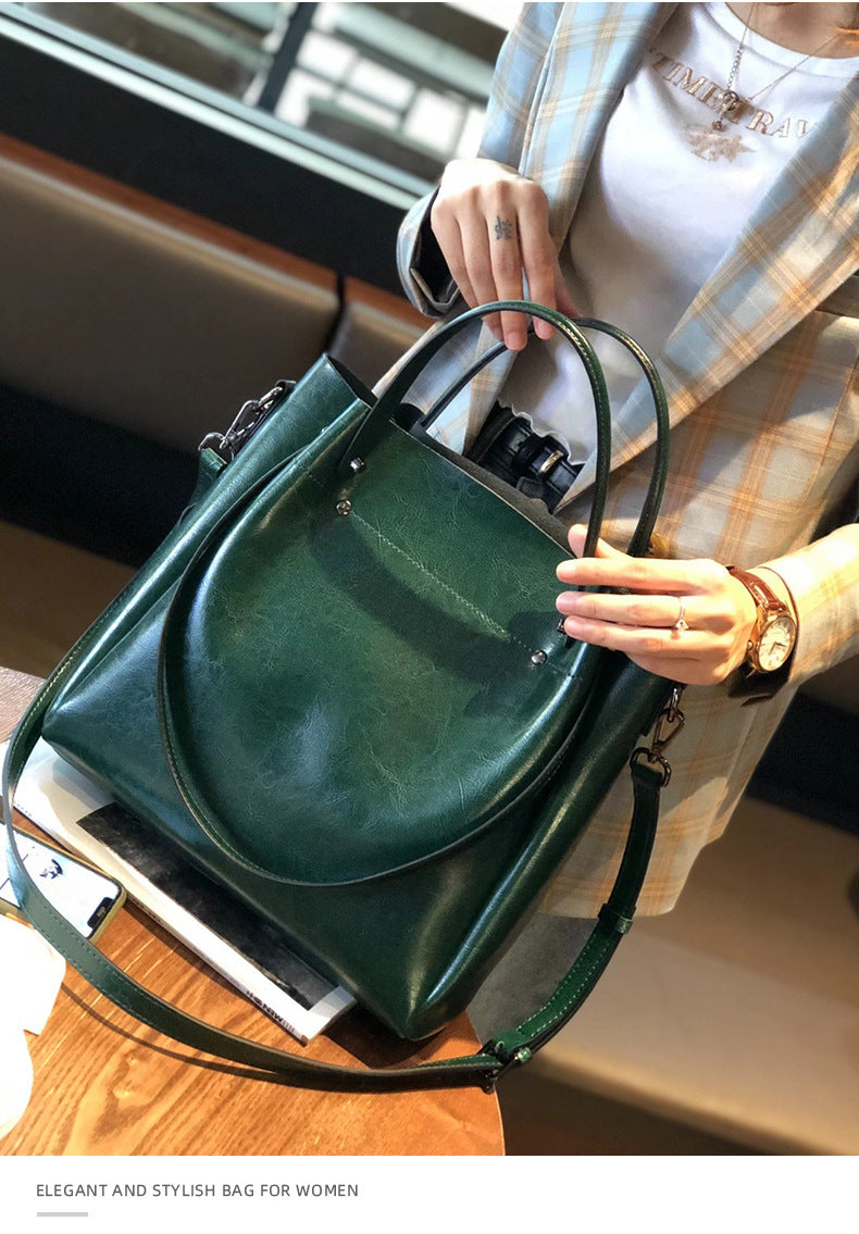 Cowhide bags for women 2024 new single shoulder bag handbag crossbody bag women high-end light luxury large capacity genuine leather women's bag