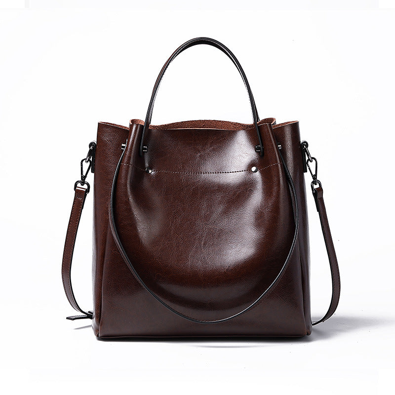 Cowhide bags for women 2024 new single shoulder bag handbag crossbody bag women high-end light luxury large capacity genuine leather women's bag