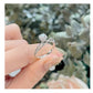 S925 sterling silver 1 carat closed micro-paved moissanite ring for women