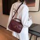 Messenger bag light luxury fashion 2024 new handbag women's large capacity commuter bag waxed cowhide shoulder messenger bag