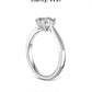 Micro-set six-claw S925 sterling silver ring women's moissanite wedding ring 1 carat