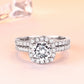 s925 sterling silver ring women's zircon moissanite ring