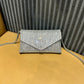 Women's bag, 2024 new rhinestone chain small square bag, shoulder and crossbody envelope bag, cute mini evening bag