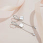 S925 sterling silver moissanite diamond four-leaf clover tassel earrings