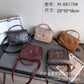 Messenger bag light luxury fashion 2024 new handbag women's large capacity commuter bag waxed cowhide shoulder messenger bag