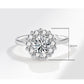 Imitation Moissanite Diamond Ring Eight Hearts and Eight Diamonds 1 Carat Simulated Diamond Ring