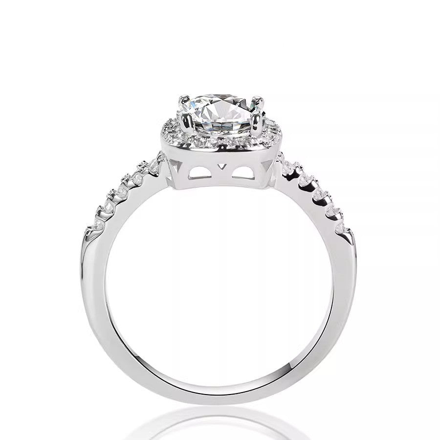 moissanite ring women's sterling silver ring