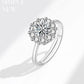 Imitation Moissanite Diamond Ring Eight Hearts and Eight Diamonds 1 Carat Simulated Diamond Ring