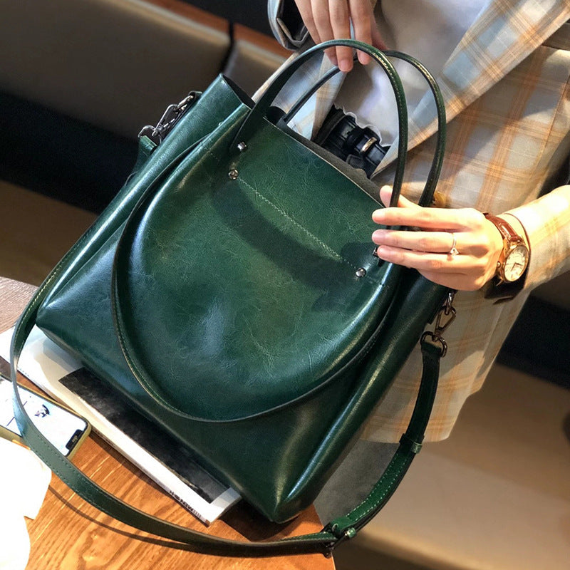 Cowhide bags for women 2024 new single shoulder bag handbag crossbody bag women high-end light luxury large capacity genuine leather women's bag