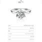 Six claw moissanite ring for women s925 sterling silver