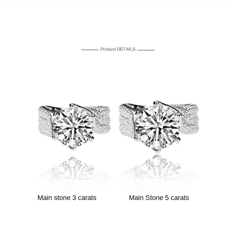 Moissanite ring for women S925 sterling silver 3 carat