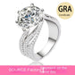 Moissanite ring for women S925 sterling silver 3 carat