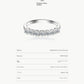 Moissanite 925 sterling silver row ring