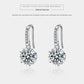 925 sterling silver moissanite snowflake ear hook earrings