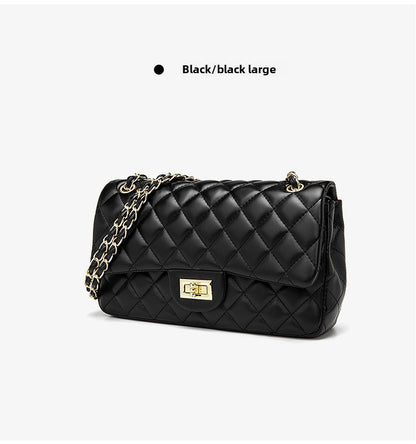 Bags for women 2024 summer new single shoulder chain bag small Chanel style diamond small square bag solid color bags