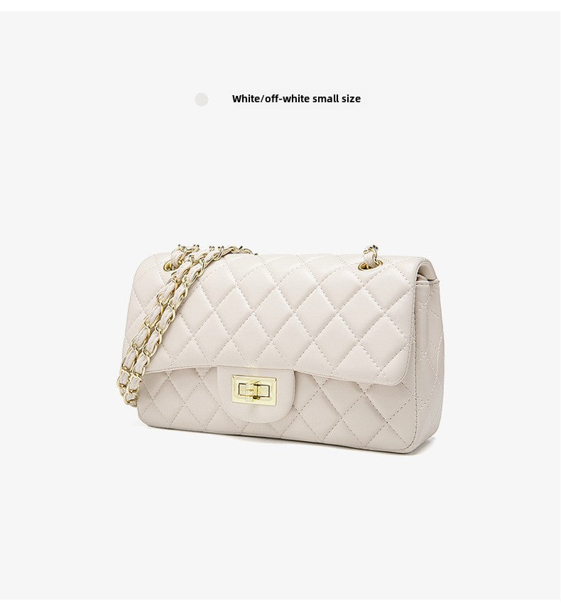 Bags for women 2024 summer new single shoulder chain bag small Chanel style diamond small square bag solid color bags