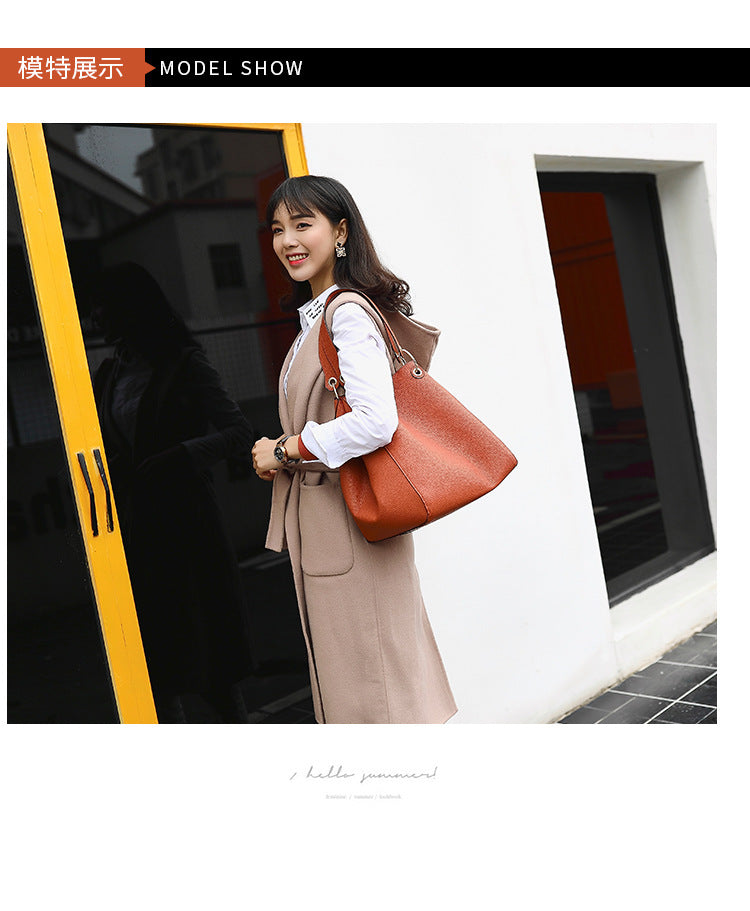 2022 new lychee pattern fashion bag super large capacity women's bag shoulder bag handbag hobo bag tote bag