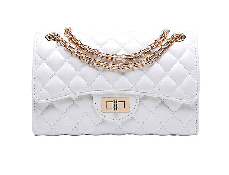 Fashion Trendy Lingge Chain Bag Small Fragrance Women's Bag Shoulder Messenger Bag