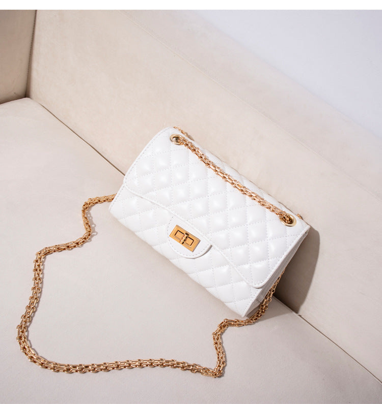 Fashion Trendy Lingge Chain Bag Small Fragrance Women's Bag Shoulder Messenger Bag