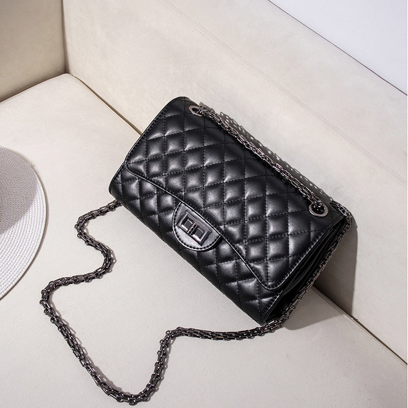 Fashion Trendy Lingge Chain Bag Small Fragrance Women's Bag Shoulder Messenger Bag