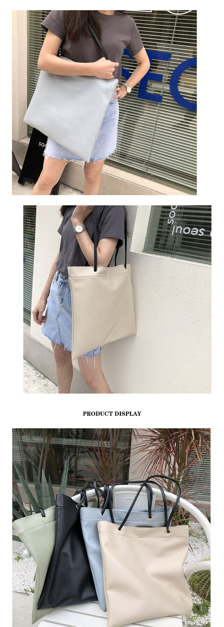 Original ins2022 new commuter bag soft leather shoulder bag messenger large capacity bag tote bag shopping women's bag