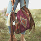 2022 retro hand-woven streamer cotton and linen shoulder bag handbag women's bag messenger bag
