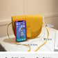 2022 summer new European and American style PU women's bag solid color saddle bag car stitching messenger shoulder small bag