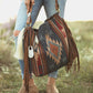 2022 retro hand-woven streamer cotton and linen shoulder bag handbag women's bag messenger bag