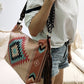 2022 retro hand-woven streamer cotton and linen shoulder bag handbag women's bag messenger bag