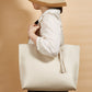 Women's bag cross-border trend bag tote bag solid color plain tassel bag large capacity shoulder bag