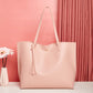 Women's bag cross-border trend bag tote bag solid color plain tassel bag large capacity shoulder bag